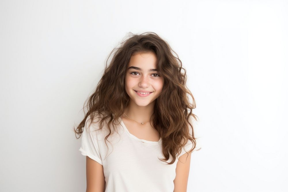 Teen age girl portrait smiling smile. AI generated Image by rawpixel.