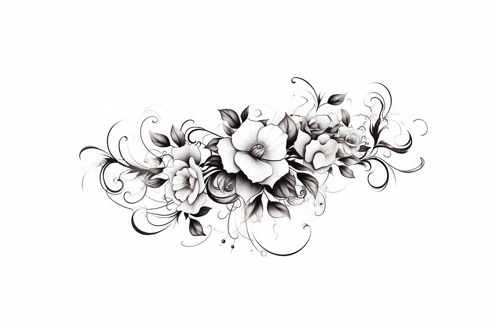 Tattoo pattern drawing sketch. AI generated Image by rawpixel.