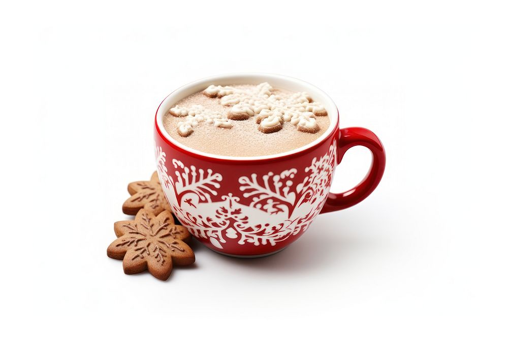 Vintage christmas cup dessert coffee. 