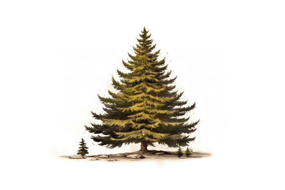 Vintage christmas tree spruce plant. AI generated Image by rawpixel.