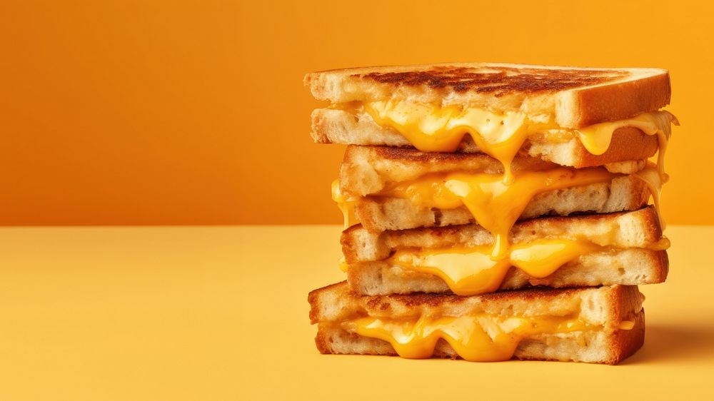 grill four cheese sandwich with melt cheese. 