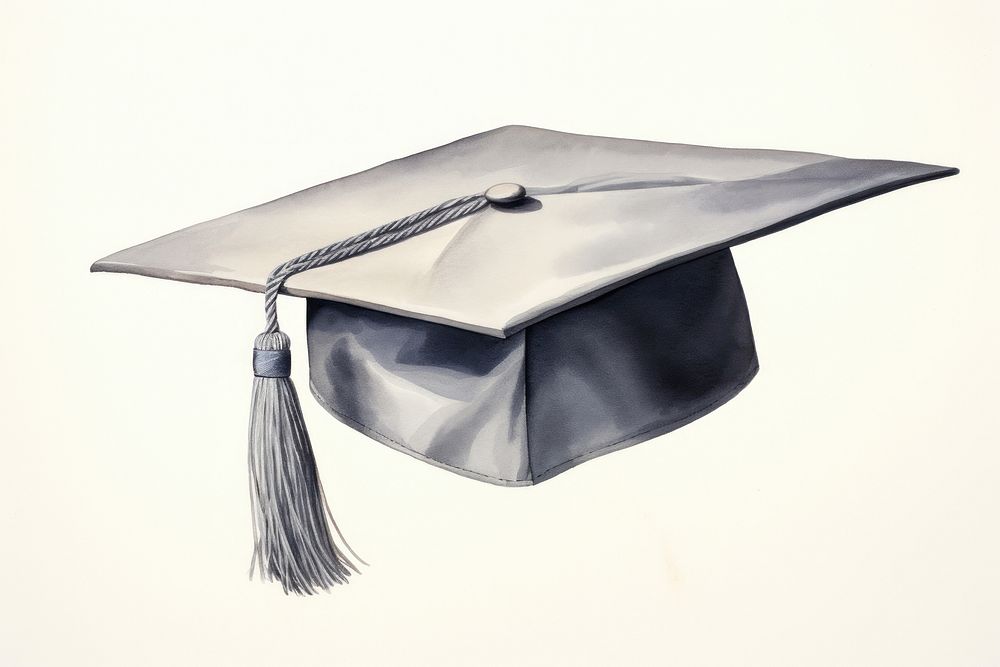 Graduation cap intelligence achievement certificate. AI generated Image by rawpixel.
