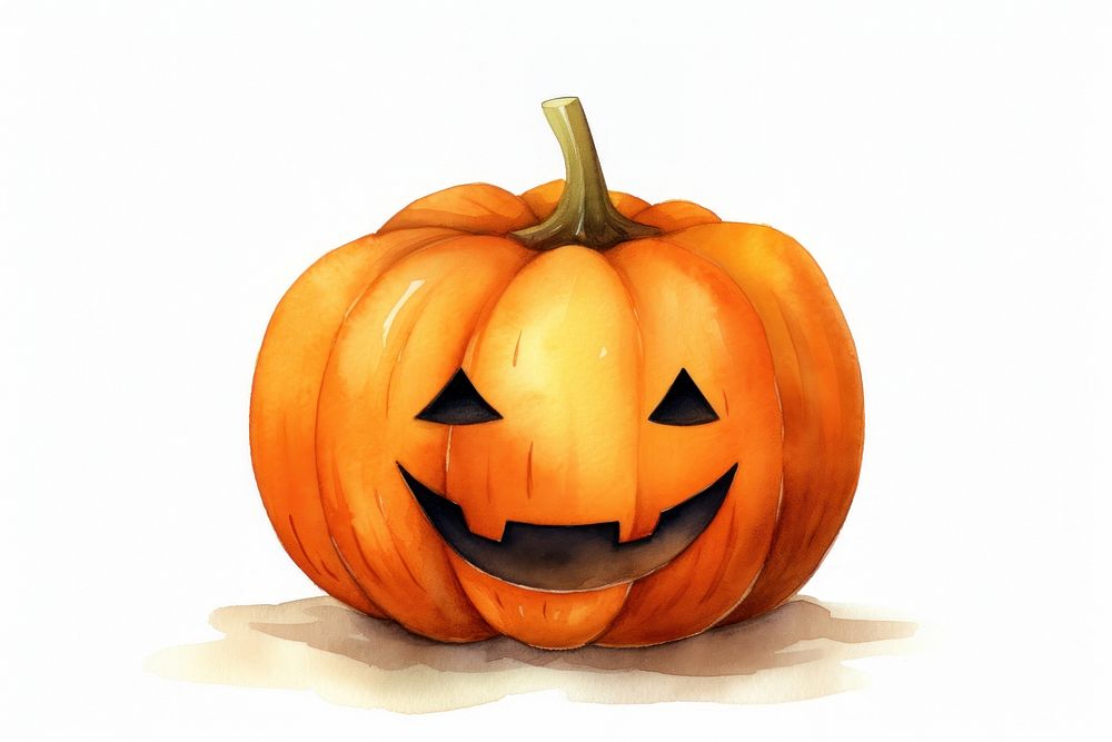 Halloween pumpkin vegetable cartoon plant. AI generated Image by rawpixel.