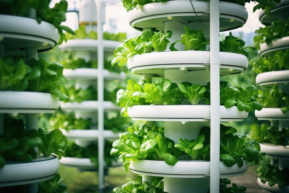 Organic vertical farming outdoors garden plant. AI generated Image by rawpixel.