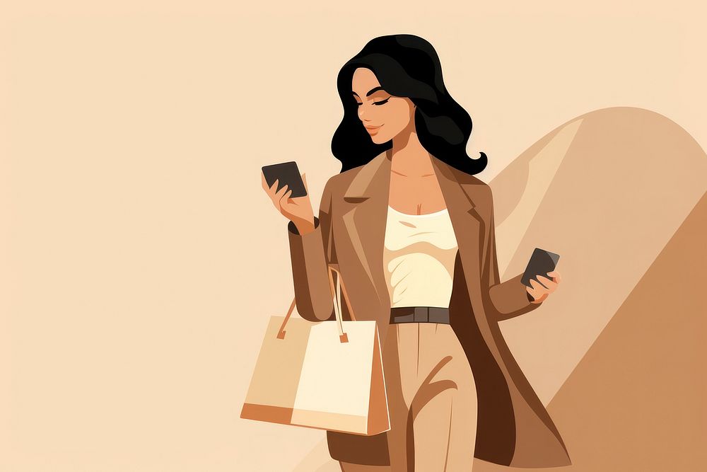Bag shopping adult woman. AI generated Image by rawpixel.