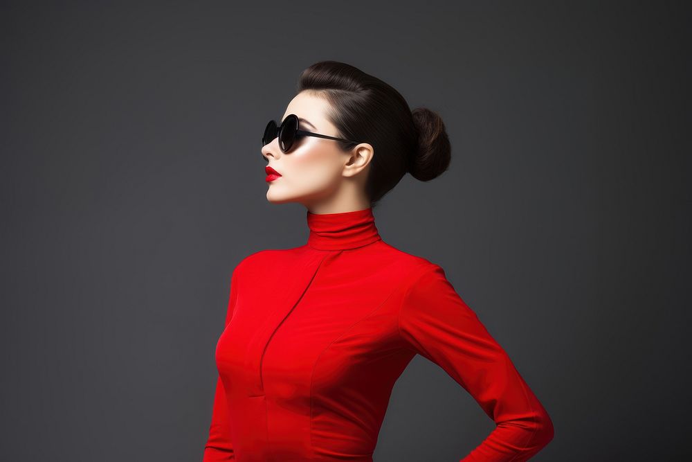 Woman in red, fashionable, design resource. AI generated Image by rawpixel