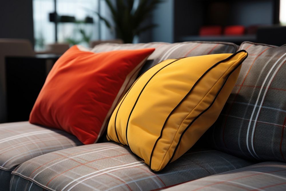 Pillow furniture cushion room. AI generated Image by rawpixel.