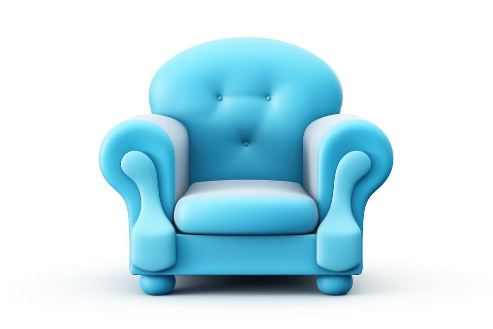 Armchair furniture white background comfortable. AI generated Image by rawpixel.