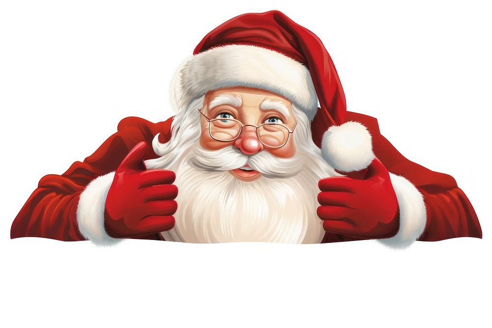 Thumbs up Santa Claus illustration. AI generated Image by rawpixel.