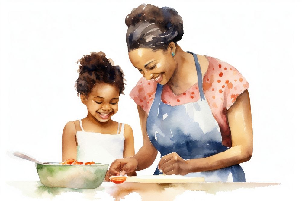 Cooking portrait child happy. AI generated Image by rawpixel.