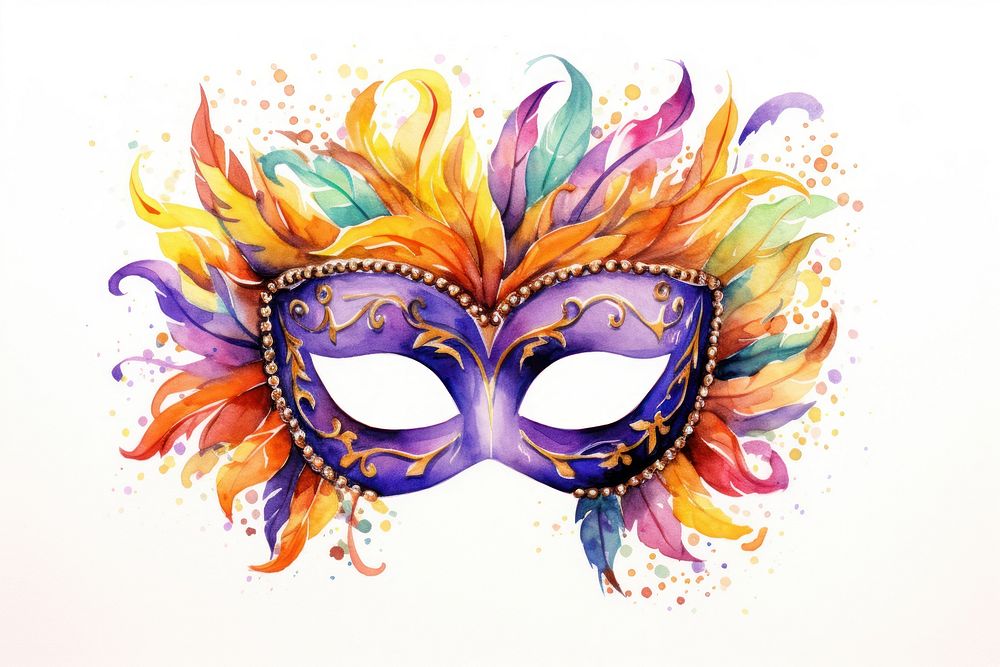 Mardi gras carnival mask celebration. AI generated Image by rawpixel.