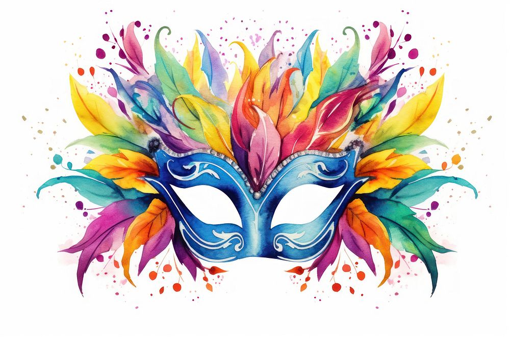 Mardi gras carnival mask art. AI generated Image by rawpixel.