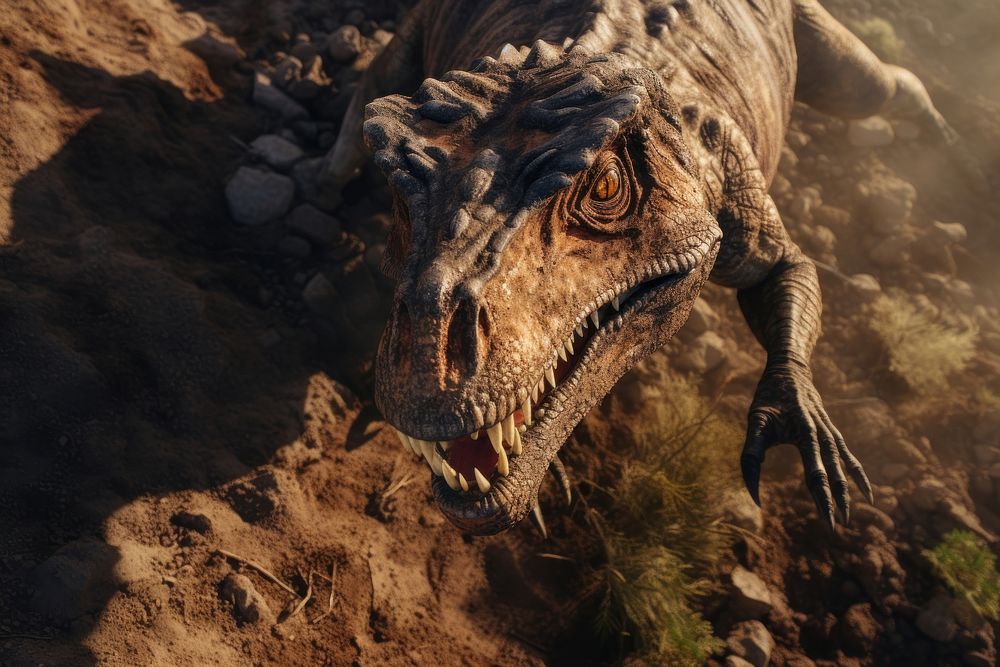 Dinosaur reptile animal screenshot. AI generated Image by rawpixel.