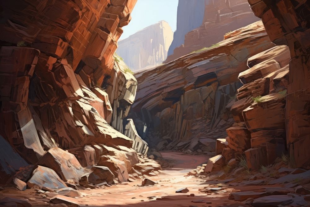 Canyon landscape canyon mountain outdoors. AI generated Image by rawpixel.