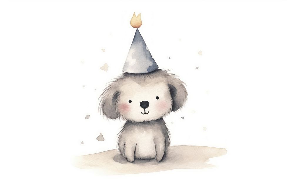Cartoon party cute dog. AI generated Image by rawpixel.