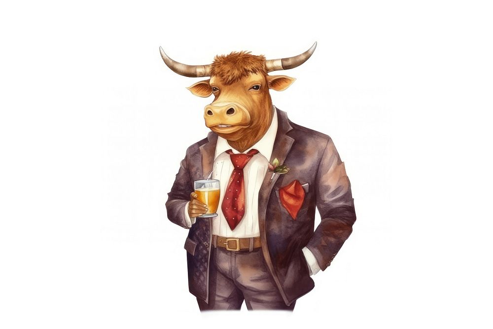 Livestock cartoon cattle mammal. AI generated Image by rawpixel.