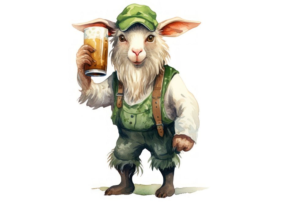 Goat animal mammal drink. AI generated Image by rawpixel.