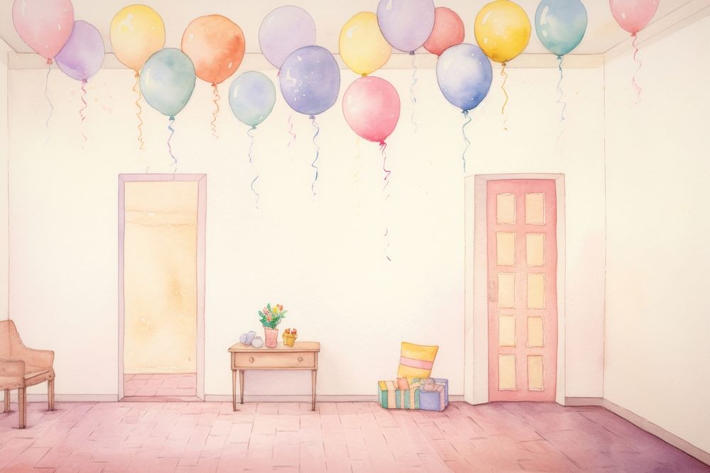 Cute party room balloon chair architecture. AI generated Image by rawpixel.