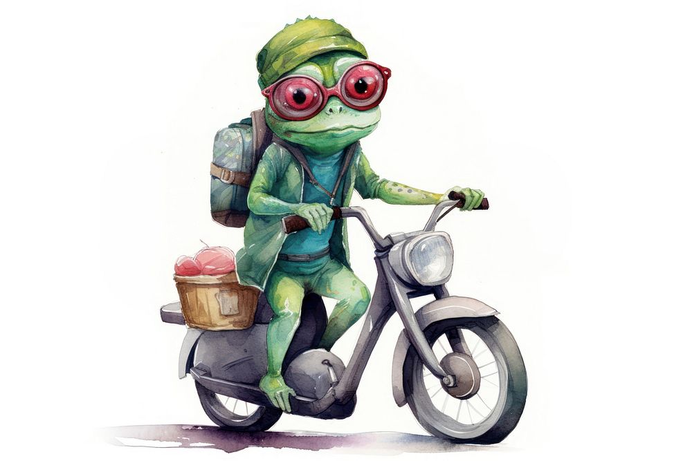 Chameleon motorcycle vehicle wheel. AI generated Image by rawpixel.