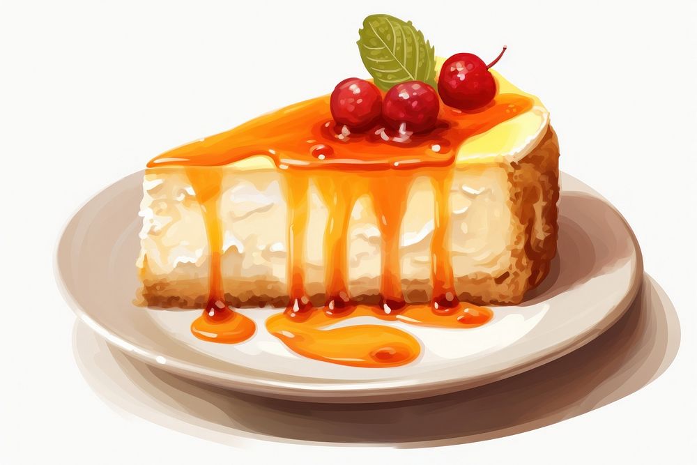 Cheese cake cheesecake dessert. AI generated Image by rawpixel.