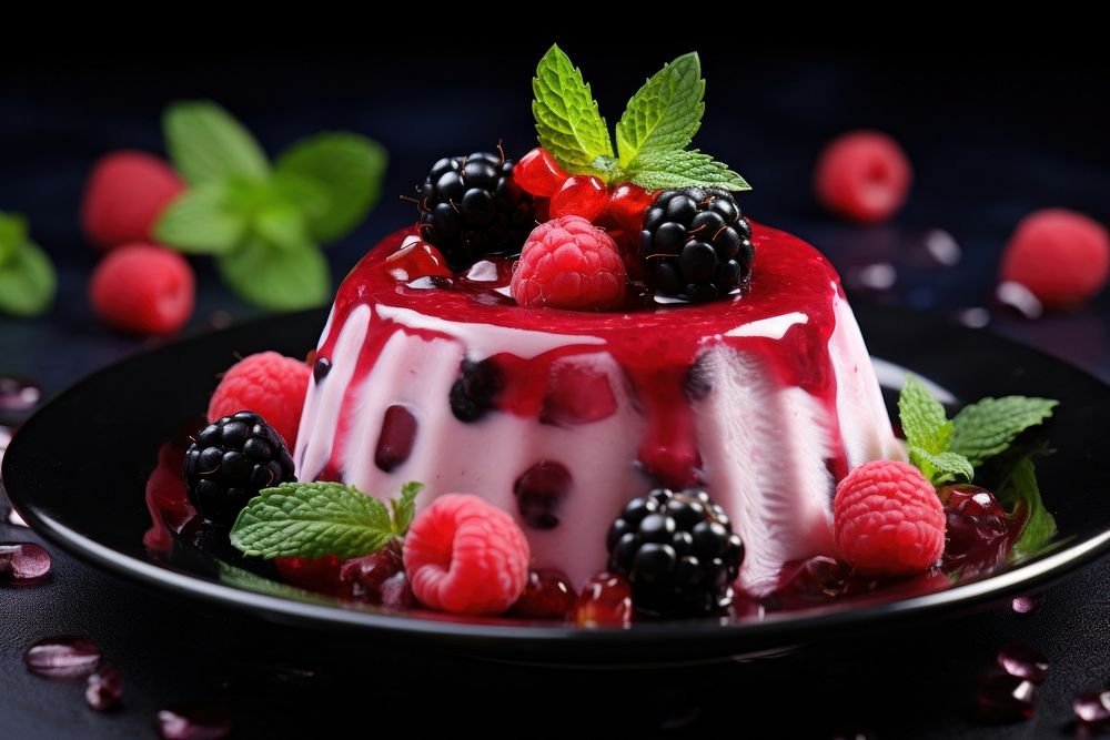 Homemade gourmet berry fruit dessert freshness plant food. AI generated Image by rawpixel.