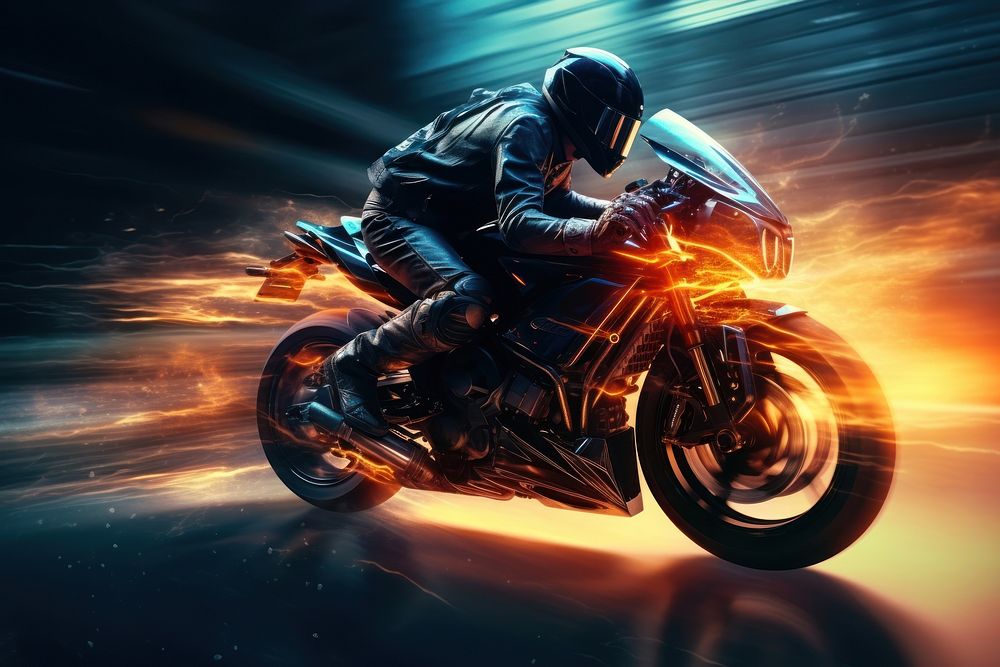 Motorcycle adult vehicle riding. AI generated Image by rawpixel.