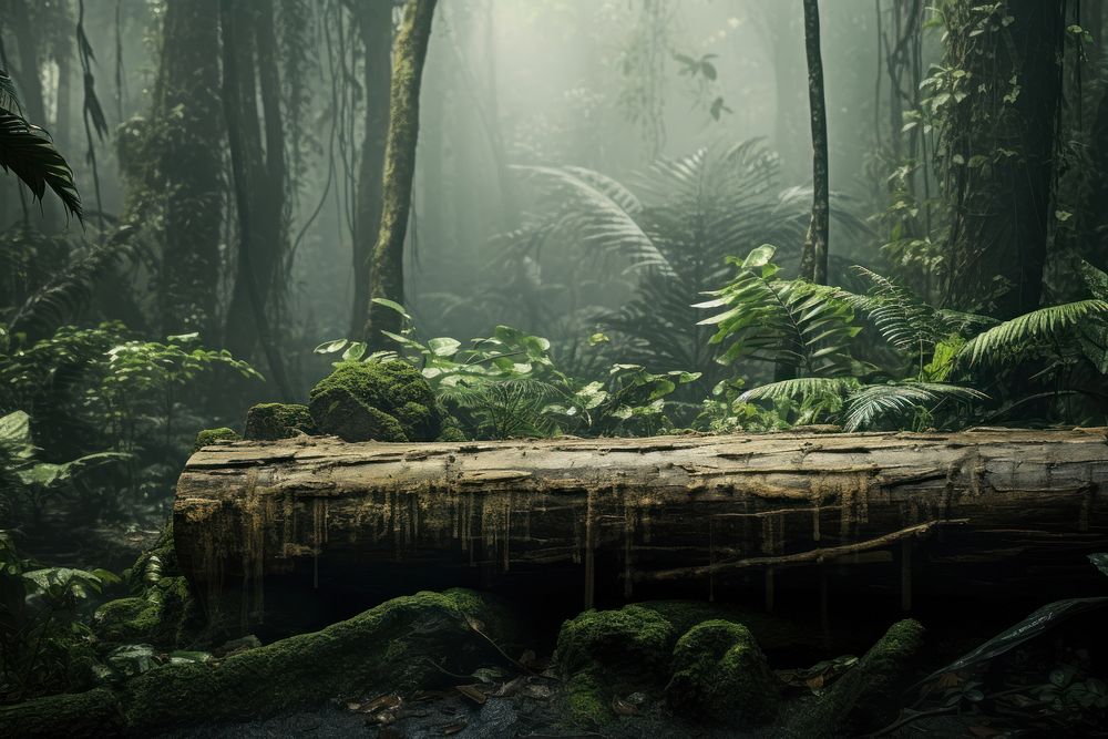 Log vegetation outdoors woodland. AI generated Image by rawpixel.