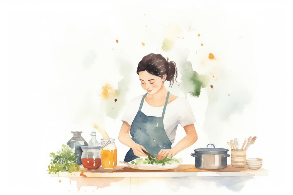 Food adult woman chef. AI generated Image by rawpixel.