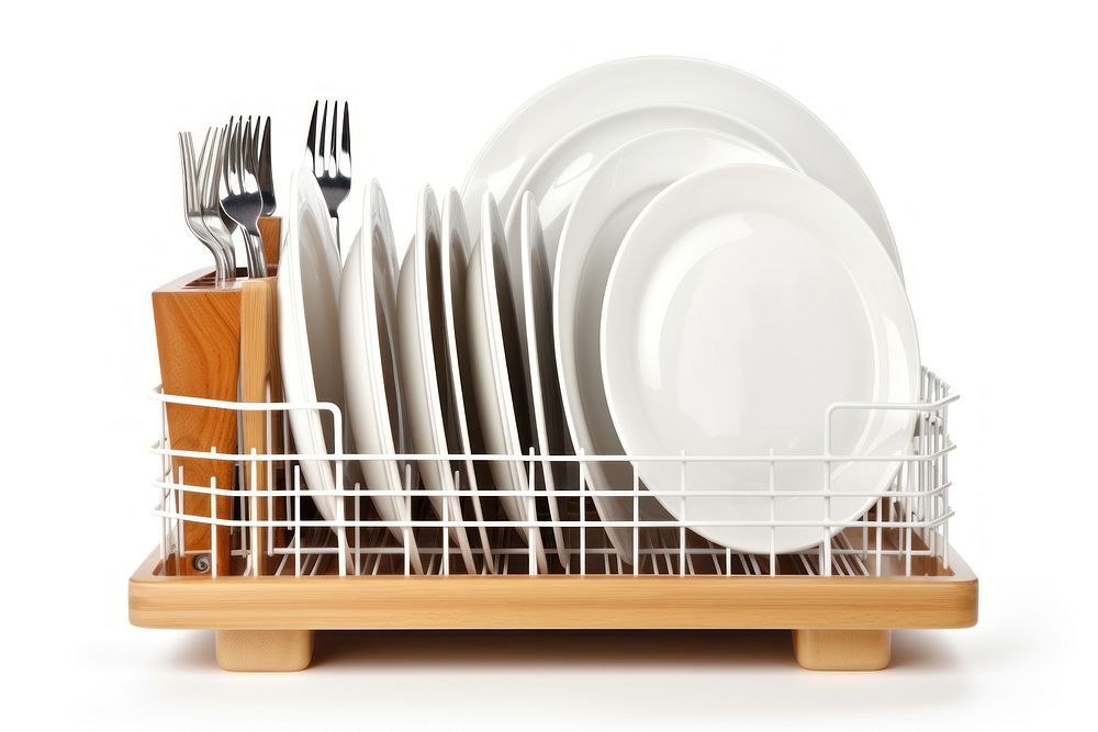 Dishrack plate fork. AI generated Image by rawpixel.