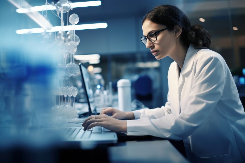 Scientist working female adult. AI generated Image by rawpixel.