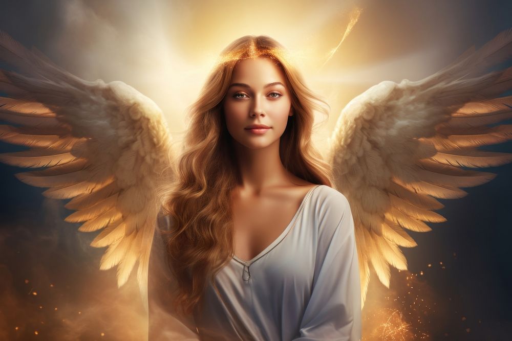 Spiritual awakening angel adult representation. AI generated Image by rawpixel.