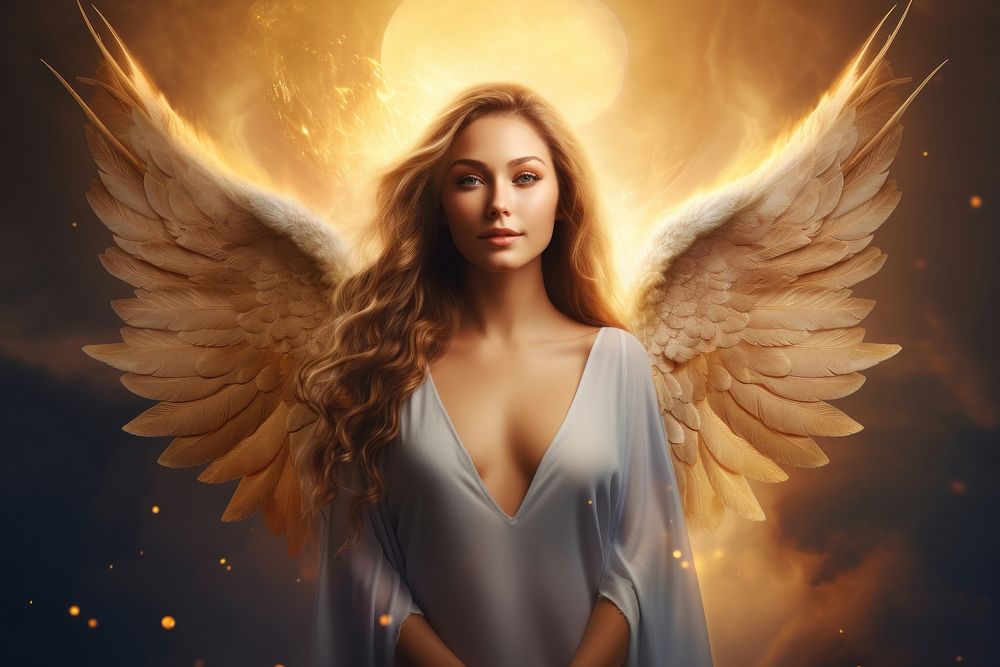 Spiritual awakening angel adult representation. AI generated Image by rawpixel.