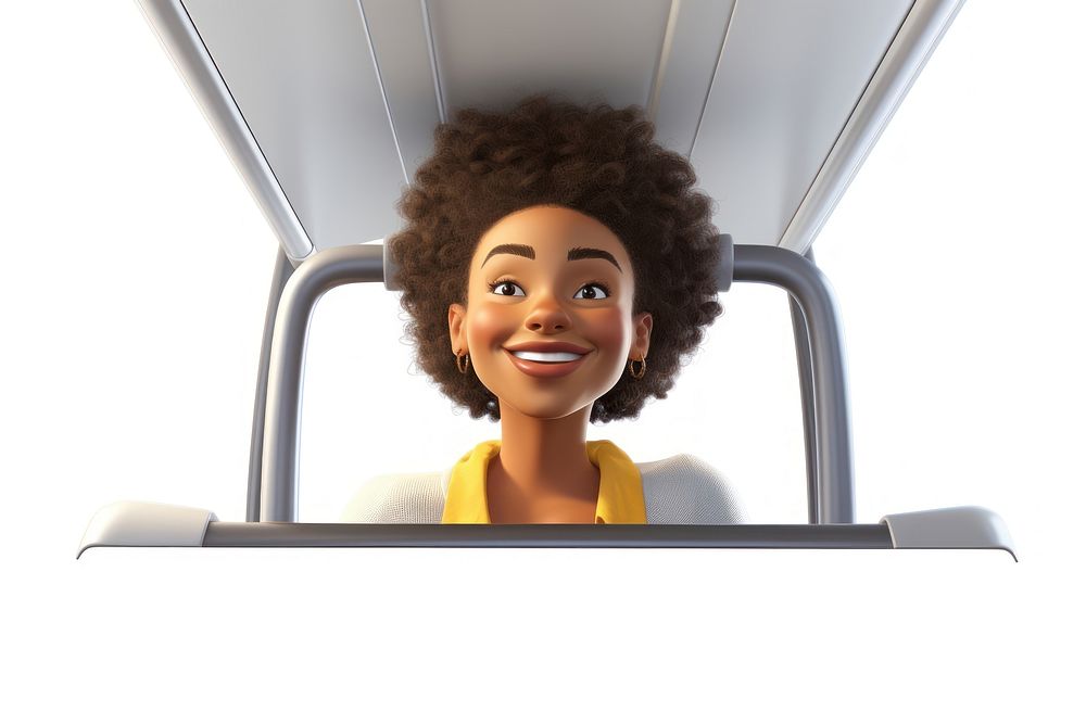 Sixty african american female cartoon technology happiness. AI generated Image by rawpixel.