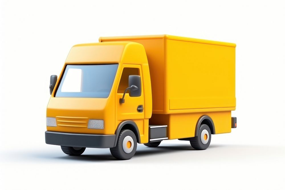 Truck vehicle van white background. AI generated Image by rawpixel.