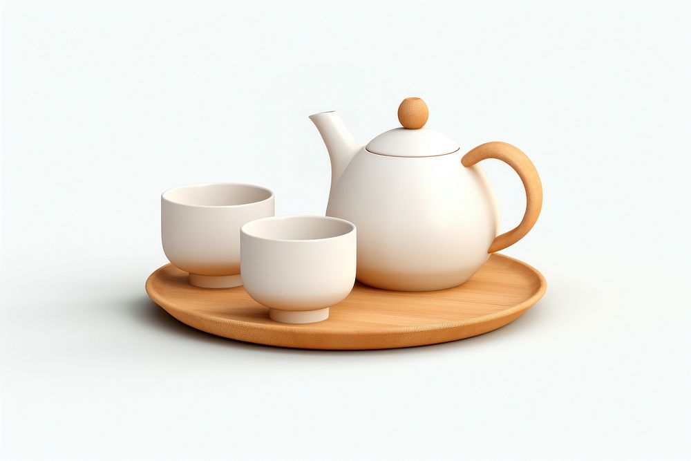 Porcelain pottery teapot cup. AI generated Image by rawpixel.