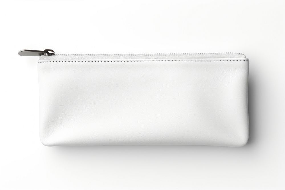 Pencil case handbag wallet white. AI generated Image by rawpixel.