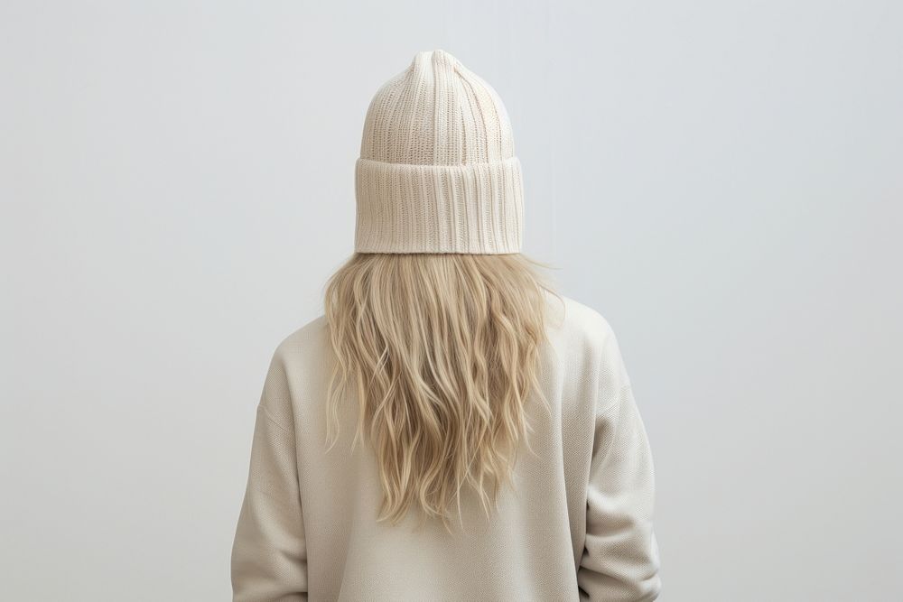 Beanie adult woman hat. AI generated Image by rawpixel.