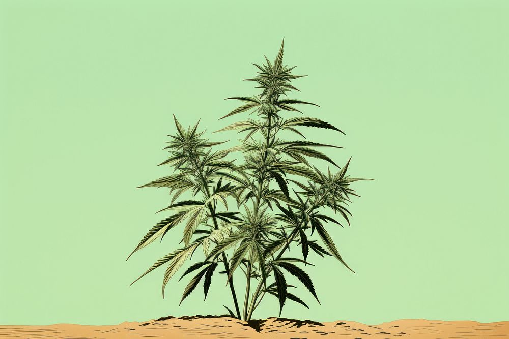 Cannabis plant tranquility medicine. AI generated Image by rawpixel.