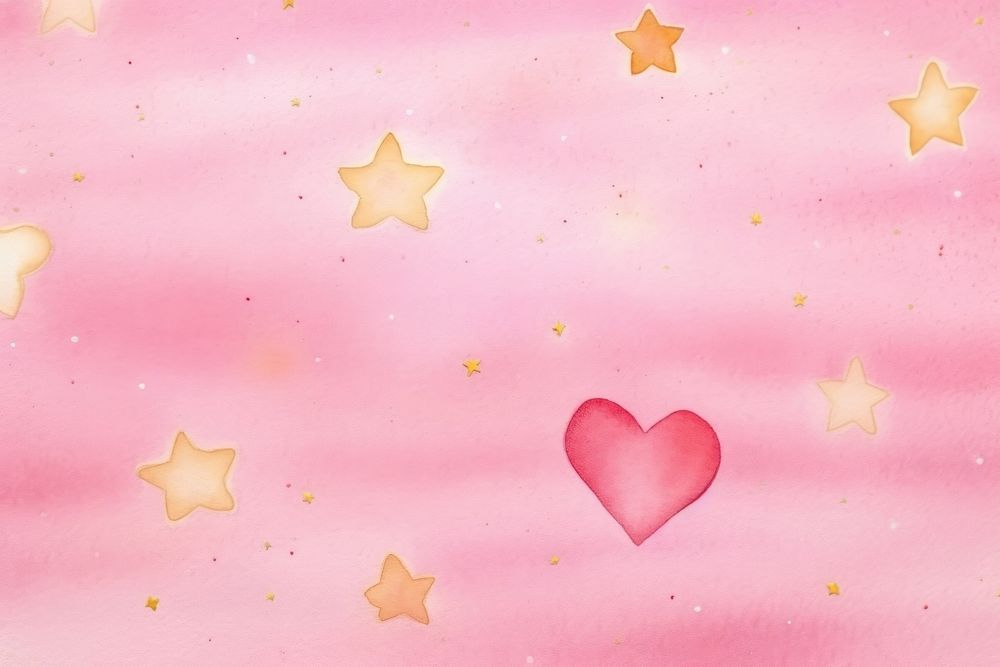 Backgrounds heart pink star. AI generated Image by rawpixel.