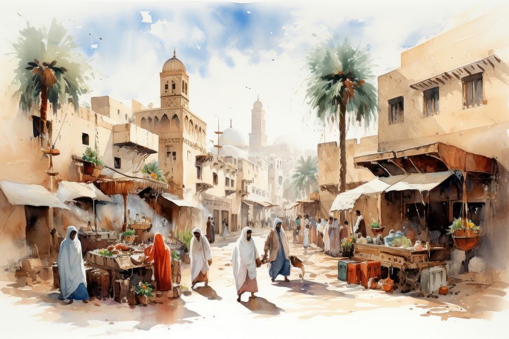 Arabian market architecture outdoors building
