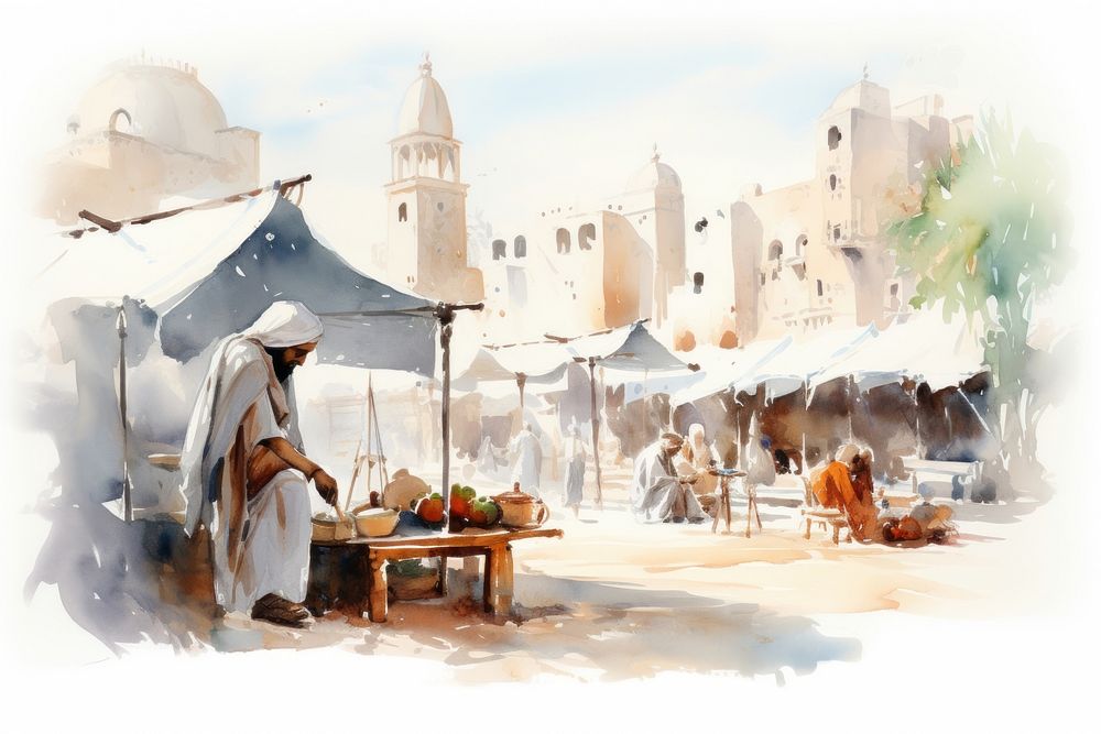 Arabian market outdoors adult city. 