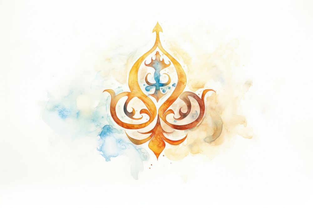 Islamic symbol pattern calligraphy creativity. AI generated Image by rawpixel.