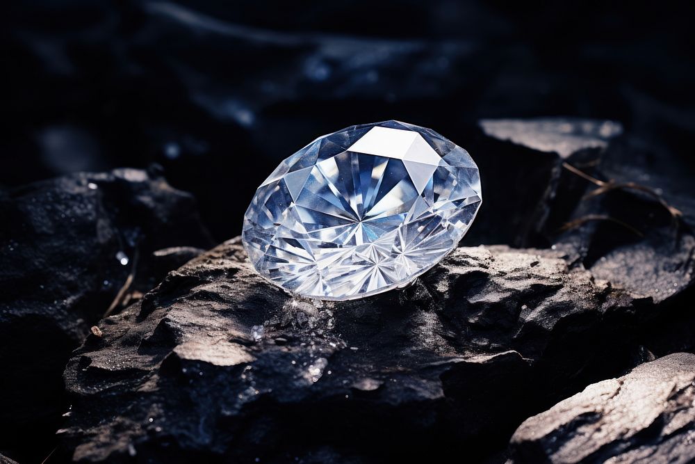 Diamond gemstone jewelry crystal. AI generated Image by rawpixel.