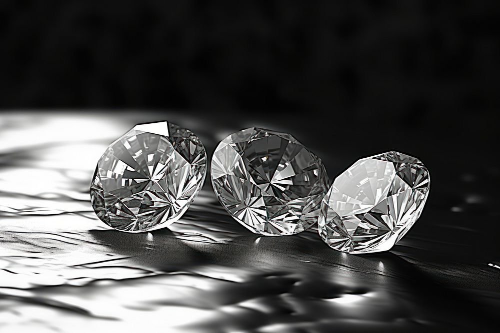 Diamonds gemstone jewelry crystal. AI generated Image by rawpixel.