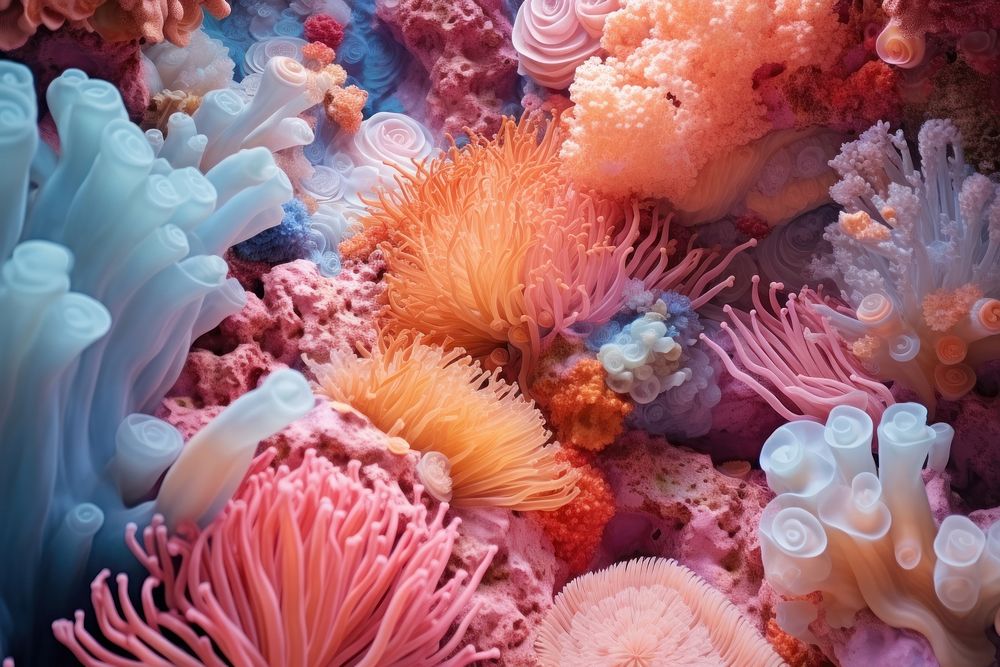 Coral underwater outdoors nature. AI generated Image by rawpixel.