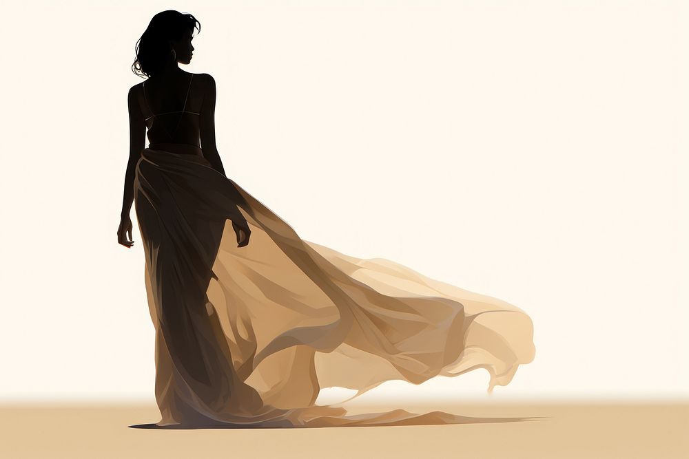 Arab silhouette fashion drawing. AI generated Image by rawpixel.
