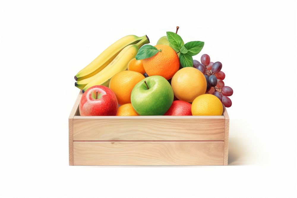 Fruit box banana apple. AI generated Image by rawpixel.