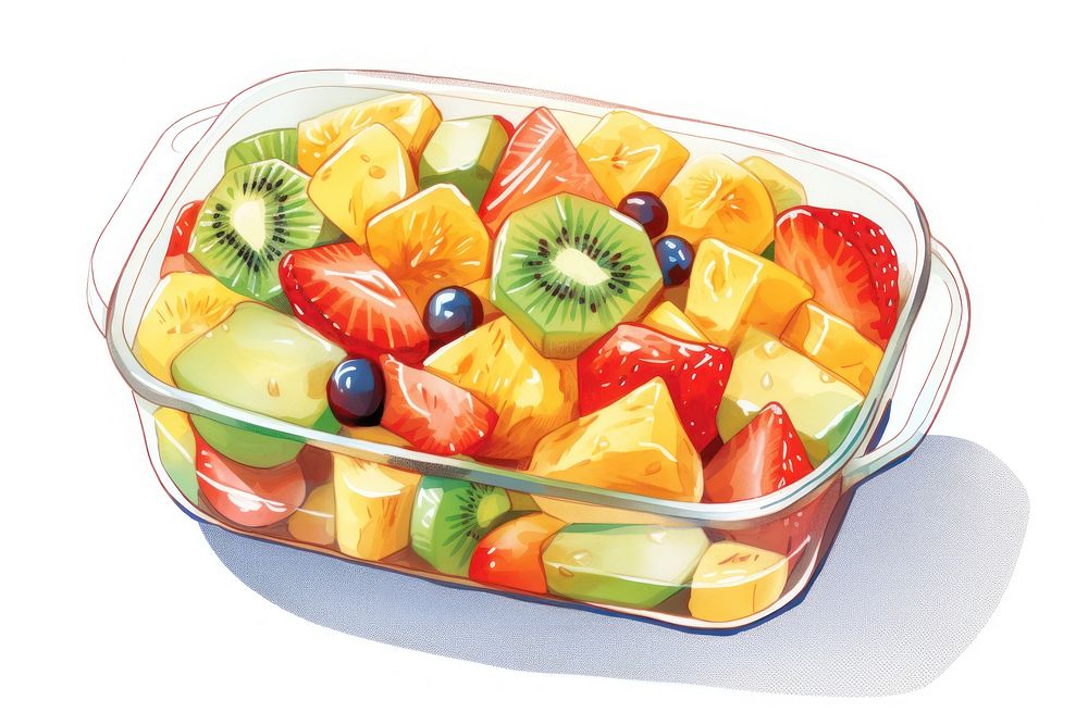 Fruit salad dessert lunch food. AI generated Image by rawpixel.