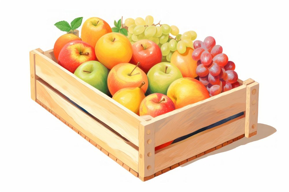 Fruit box apple crate. AI generated Image by rawpixel.
