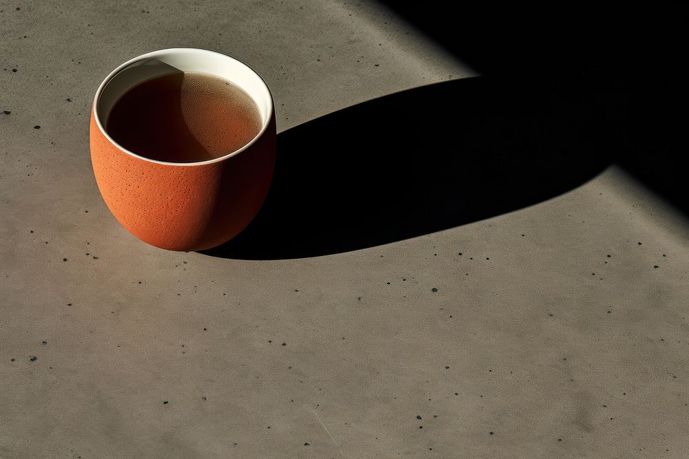 Coffee drink cup table. 